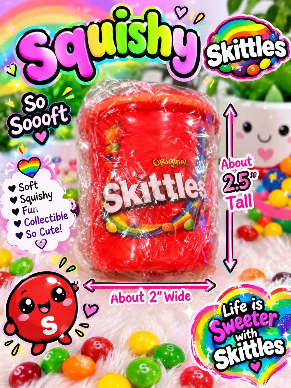 Squishy Toy - Red Collectible Candy Canister